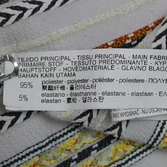 Zara sleeveless blouse white with‎ horizontal stripes step hemline M - Picture 9 of 9